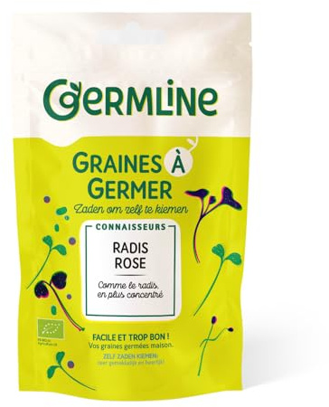 GERM'LINE - Graines À Germer Bio Radis Rose 100G - Lot De 3