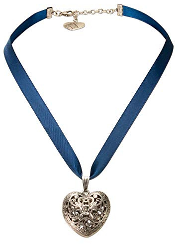 Alpenflüstern Satin-Trachtenkette Trachtenherzerl - Damen-Trachtenschmuck Dirndlkette in traditionellen Farben DHK242