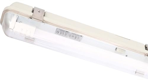 LED's light LED Feuchtraumleuchte 150cm 16,5W 3.060 Lumen IP65 Wannenleuchte 4000K Neutralweiß 50.000h IK08 Schlagfest Edelstahlklammern Flimmerfrei für Garage Werkstatt Feuchtraum