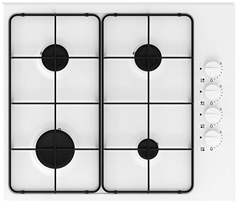 Lagan Table de cuisson à gaz Blanc 59,4 x 51 x 9 cm