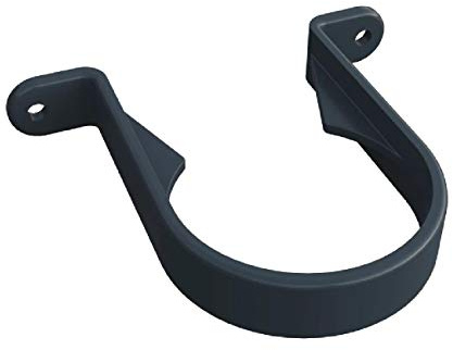 4 x Anthracite Grey Round 68mm Downpipe Brackets, Freeflow Rain Water Systems