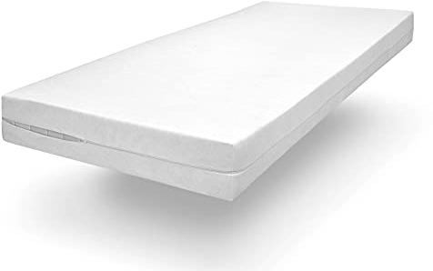 sleepling Komfort 100 Evolon - Funda de colchón antialérgico y antiácaros para alérgicos al polvo, hasta 6 cm de altura, 95 grados, 180 x 200 cm, color blanco