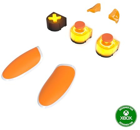 Thrustmaster ESWAP X LED Orange Crystal Pack – Accesorios de controlador de juego personalizables para una jugabilidad mejorada