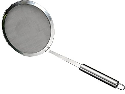 Edelstahl-Ölsieblöffel, Edelstahl-Feinmaschensieb, Multifunktionaler Hot Pot-fettabschäumer-löffel, Filtersieb Mit Langem Griff, Abseihlöffel zum Kochen und Frittieren (16cm)