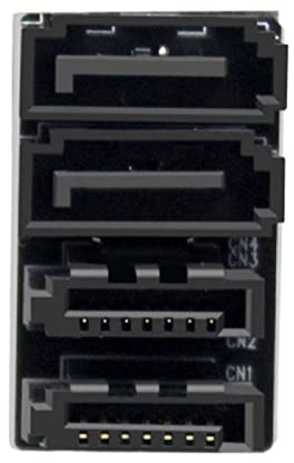 cablecc Dual SATA 7-polige Buchse auf 360 Grad abgewinkelter 7-poliger Stecker-Adapter, flaches Profil für Desktops, SSD, HDD, Mainboard, Motherboard