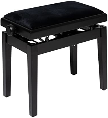 Stagg Klavierbank hydraulisch Samt, schwarz
