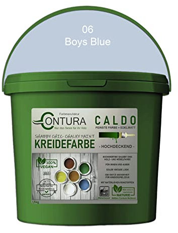 Contura BeGreen 1,5Kg. Kreidefarbe Shabby Chic Möbellack Lack Möbel Farbe Holzlack Natur (06 Boys Blue)