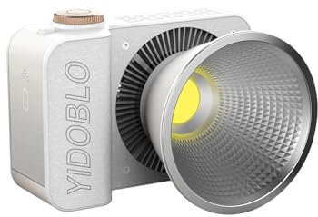 YIDOBLO ZC-100BI 100W COB Luz de video Bowens, 10000Lux/㎡ 2700K-7500K Luz de cámara bicolor 10 simulaciones de escenario Control Iluminación continua
