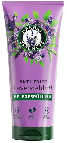 Herbal Essences Après-shampoing doux au parfum de lavande - 250 ml - Des frisottis et cassants aux cheveux doux sans frisottis - Avec ingrédients d'origine naturelle - Végétalien