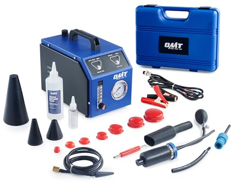 Orion Motor Tech Rilevatore di Perdite Fumo per Auto 12V Macchina di Fumo EVAP per Auto con 6 L/min Manometro, Adattatori Airbag e Coni per Sistema di Carburante EVAP