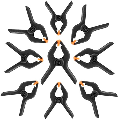 Aibulo 3 Inch 24 Pcs Heavy Duty Nylon Spring Clamps for Woodwork, Photography Studio Backdrops, and DIY Projects - Strong and Flexible Clamping for Multiple Applications