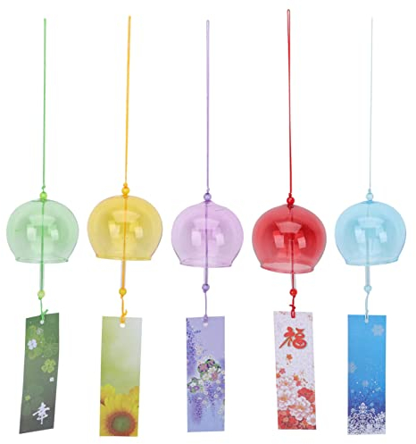 Kichvoe 10stücke Bunte Glas-windglocken Kreative Japanische Dekoration Für Balkon Und Garten Handgemachte Windspiele Für Hochzeiten Und Partys Vielseitige Hängende Ornamente Farben