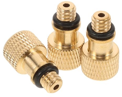 OUNONA 3 Stück Kupfer Presta Ventiladapter Fahrradreifenventil Adapter Für Rennräder Mountainbikes Schnelles Aufpumpen Kompatibel Mit Standardventilen Tragbar