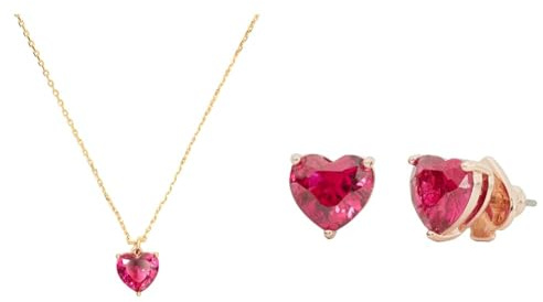 Kate Spade New York My Love Pendant & Studs, Ruby