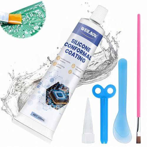 WEILAOK Gel Isolant Electrique, Revêtement Conforme, Isolant Electrique Liquide, Protective and Insulating Varnish Convient aux Circuits Imprimés, aux Cartes de Contrôle, etc, 100 ml