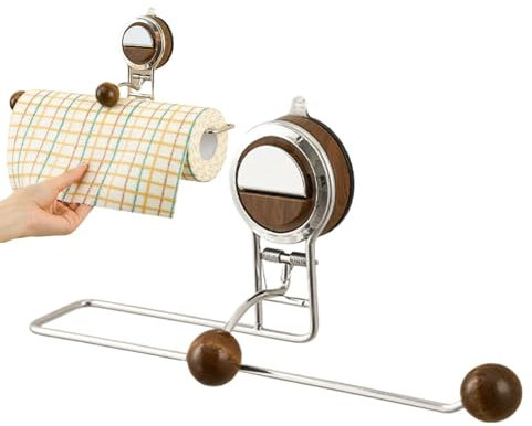 Porta rotolo di carta igienica a ventosa, supporto adesivo da parete in metallo, organizer multifunzione per carta igienica, per casa, studio, hotel
