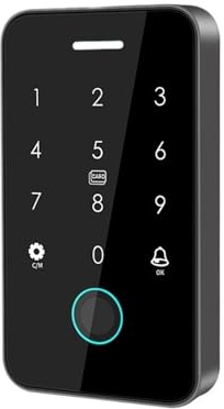 HFERTSCN Magnettür Schloss, Dual RFID 125 kHz+13,56 MHz NFC Outdoor Fingerabdruck Zugangsteiler IP67 wasserdichte Biometrie -Türöffner, Home Security (B) FANDIAO