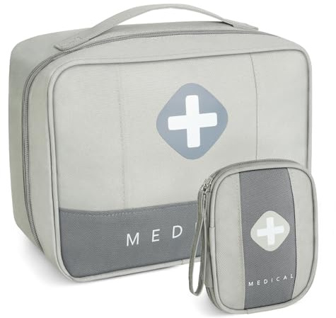Romon Medikamententasche, Reiseapotheke Tasche Wasserdicht, Große & Klein Medikamententasche Reise, Tragbar Medizin Aufbewahrungstasche für Home Office Reisen