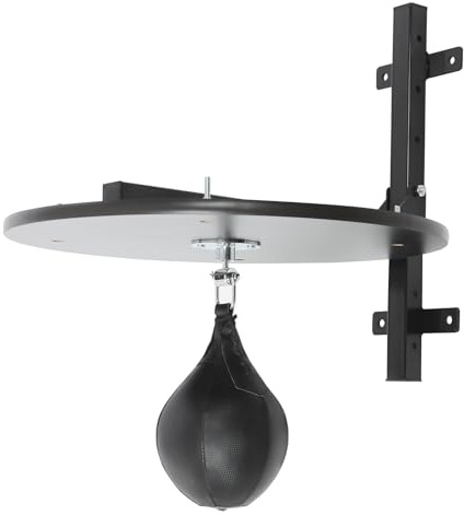 Schwarz Speed Bag Plattform, Speed Bag Plattform Kit, Heavy Duty Boxing Training Ausrüstung mit Punching Ball, für Hause Fitnessstudios Unternehmen Schulen 60 * 60cm