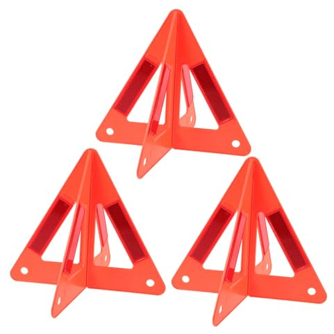 BESTOYARD 3piezas Triángulo De Advertencia Reflectante Para Carretera Triángulos De Seguridad De Emergencia Plegables Para Vehículos Para Emergencias De Coche Carretera