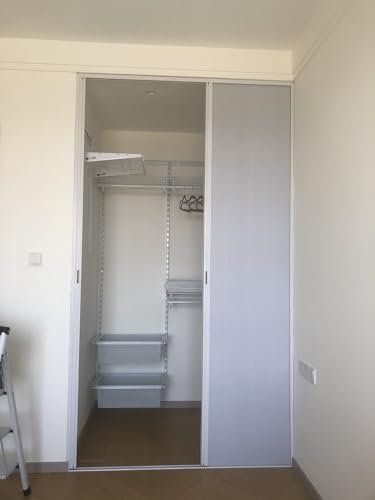 Puerta de acordeón plegable blanca extensible de 190 a 61 cm, divisor de habitación con asa para ducha, baño, cocina, oficina, caravana, perfecto para dormitorios y espacios reducidos