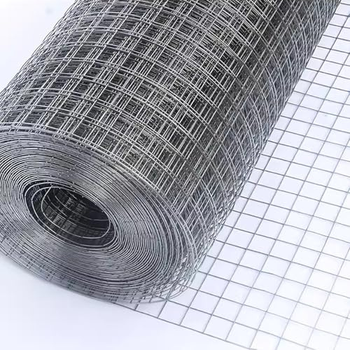 Stainless steel mesh, 304 Stainless Steel Welded Wire Mesh 18mm Hole Square Hardware Cloth Fence Mesh Roll Garden Netting for Fence Or Animal Control(1x18m)