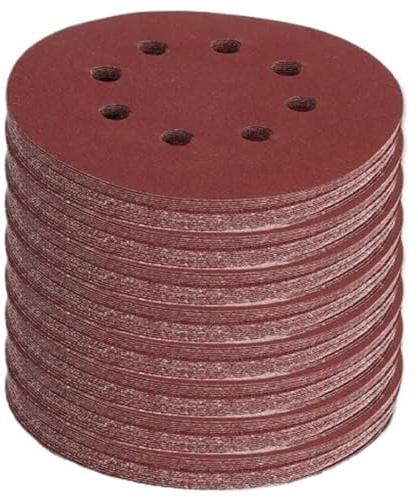 Lot De 100 Disques Abrasifs Auto-agrippants À 8 Trous, 125 Mm, Grain 80 À 3000, For Ponceuse Orbitale Aléatoire