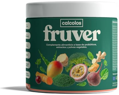 Fruver Super Greens en Polvo – Jugo Verde con 19 Superalimentos Naturales | Spirulina, Cúrcuma, Aloe Vera y Probióticos | Digestión Ligera, Energía y Vitalidad | Sin Azúcares Añadidos