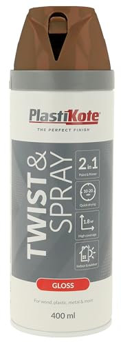 Plasti-kote 21108 400ml Premium Spray Paint Gloss - Chestnut Brown