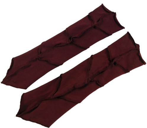 GURU SHOP Psytrance Armstulpen mit dekorativem Overlock, Unisex, schmal | Schmale Stulpen, ideal für kühle Sommernächte, tolles Accessoire für Elfen und Feen, 97 % Baumwolle, 3 % Elastan
