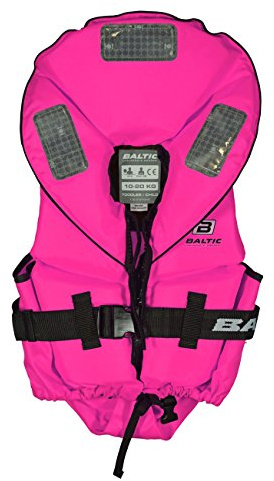 Baltic Pro Sailor 100N Kinder Feststoff Rettungsweste (Mod. 1289) für Binnengewässer und geschützte Gewässer, Farbe:pink, Größe:10-20kg