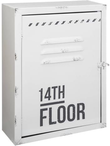 Atmosphera - Boîte à clé District 9 30x23 cm - Blanc