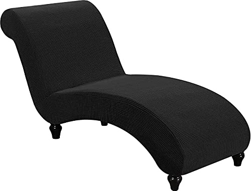 YSLLIOM Chaiselongue Schonbezüge, Liegesessel Stuhlbezug, Relaxliege Deluxe Stuhlbezüge, Schonbezug Stretch rutschfest, Maschinenwaschbar (Schwarz)