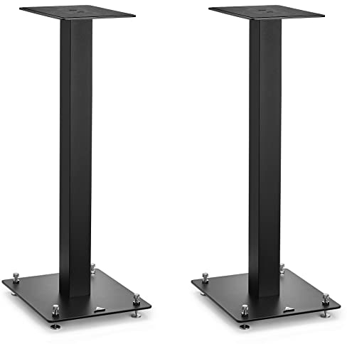 Triangle – Soportes para Altavoces S01 para Altavoces de Estantería Hi-Fi y Cine en Casa - Altura 600 mm - Compatibilidad Universal - Negro (Par)