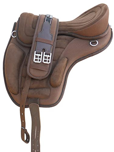 WILD RACE Freemax Sattel Baumloser Sattel/Treeless Saddle Freemax Saddle (17, (Brown)