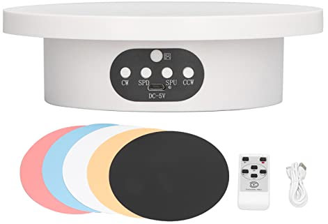 Motorisierter Rotierender Ausstellungsstand, 16 Cm Geräuscharmer Drehteller-Ausstellungsstand USB- ODER Batteriebetriebener Elektrischer 360-Grad-Drehteller mit Einstellbarer Geschwindigkeit und Fernb
