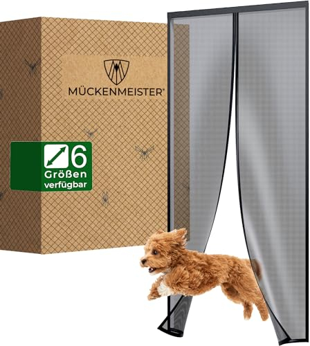 MÜCKENMEISTER® Fliegengitter Balkontür (200x90cm) - Fliegengitter Tür - Insektenschutz Balkontür - Fliegengitter Magnet - Insektenschutz Tür