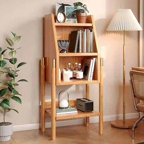 Hoches Bücherregal, Bücherregal, Vitrine für Sammlerstücke, freistehender Aufbewahrungsschrank, perfekt für den Einsatz in Heimspalten
