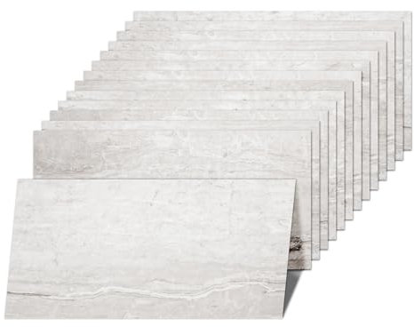 Mysflosy Floor Tiles Self-Adhesive, 61.0 cm x 30.5 cm Stone Effect Vinyl Flooring Waterproof, Peel and Stick for DIY Installation, Cover 2.23 ㎡