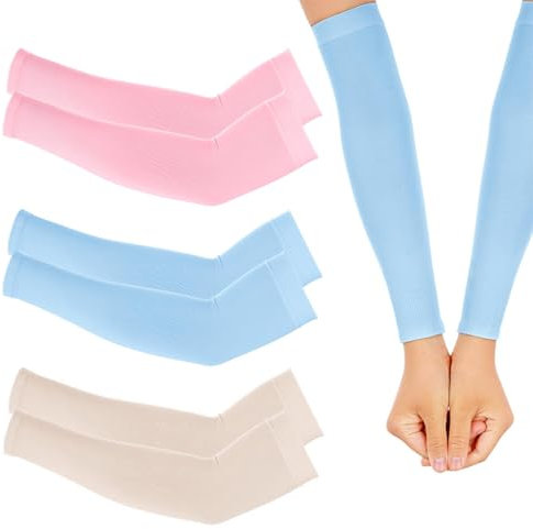 GGUFAY 3 Paia Manicotti Braccio Unisex,UV Protezione UPF 50+ Manicotto Braccio,Manicotti a Compressione,Copri Tatuaggi,per Attività all'Aperto Ciclismo Basket Calcio Golf Escursionismo