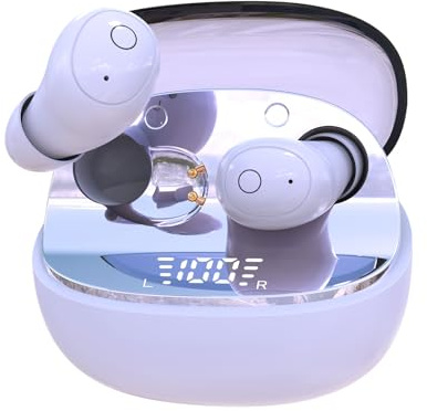 Xmenha Mini Invisible Bluetooth Écouteurs de Sommeil Écouteurs Oreillette Sommeil Waterproof Sport Confortable Petit Ecouteurs sans-Fil Réduction du Bruit Léger à Porter Contrôle d'appuyer de Toucher