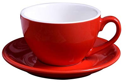 Juego de tazas de café de cerámica, tazas y platillos modernos, tazas de capuchino y café con leche de 220 ml con platillo