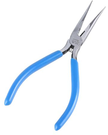 Alicates de punta de aguja de 6 pulgadas, alicates de punta larga con asas cómodas, alicates de punta de aguja para envolver alambre, fabricación de joyas, alicates de joyería