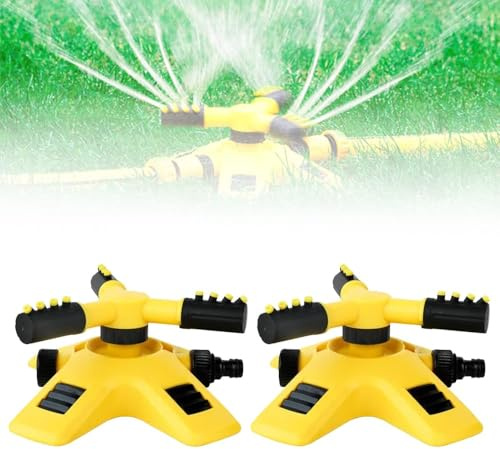 Arroseur automatique rotatif à 360 degrés pour pelouse, plantes, fleurs, légumes (lot de 2)