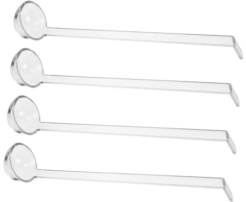 Cabilock 4 Pièces Cuillère De Congélateur Sous Vide Petite Louche à Sauce Jam Cocktails Ingrédients Ladle Lotte De Poignée Longue Louche Pour Bowl Pc Transparent