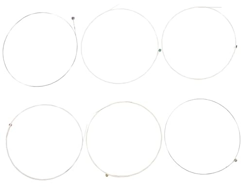Pack Gitarrensaiten aus Kupfer für E-gitarre und Folk Gitarre | Versilbertes Kupfer, 6 Stück Ersatzsatz, für Anfänger und Profis, Langlebig und Griffig