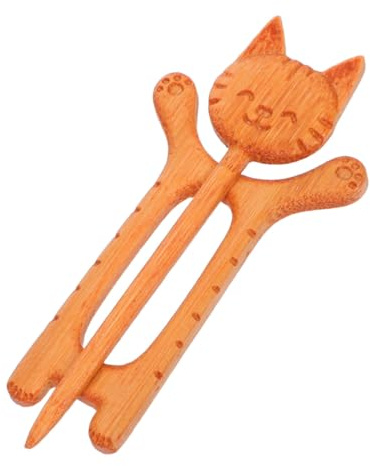 TOYANDONA Broche Chat Mignon Bois pour Châle et Écharpe Broche Chaton Décorative pour Pull Femme Fille Accessoire Mode