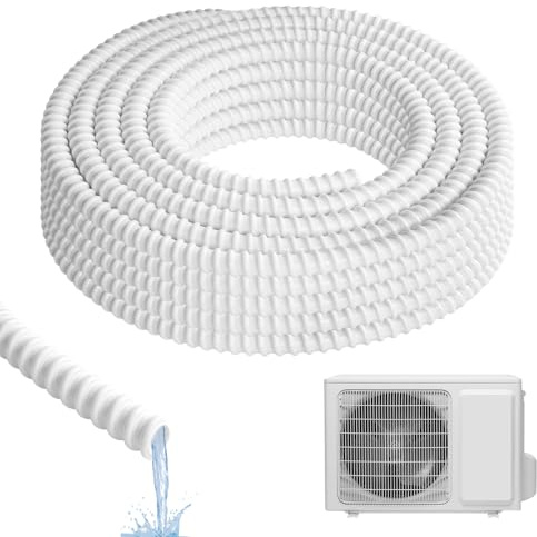 Tubo per condensa per aria condizionata, diametro 16 mm × 10 m, resistente ai raggi UV, tubo flessibile per acqua di condensa, tubo flessibile per condizionatori e condizionatori split