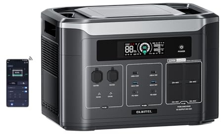 OUKITEL BP3000E Estacion de Energia Portatil 3200W Generador Solar | Batería LiFePO4 de 2048Wh, Expandible a 16384Wh, Carga Rápida Dual de 2800W, SAI, Power Station para Camping, Hogar&Camper