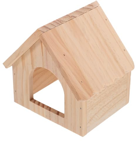 Artibetter Cabane en Bois pour Hamster et Rongeur Style Original, Maison en Bois Solide Offrant Un Espace de Jeu et d'exercice pour Petits Animaux